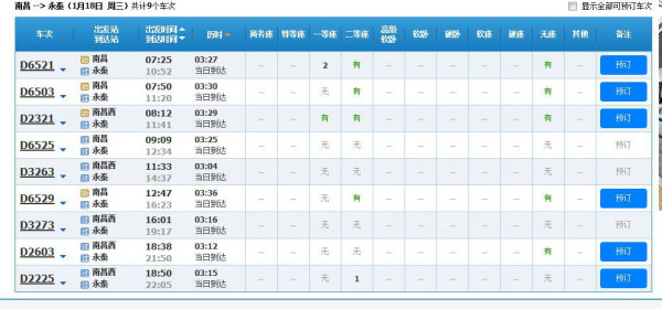 永泰站最新动车时刻表发布