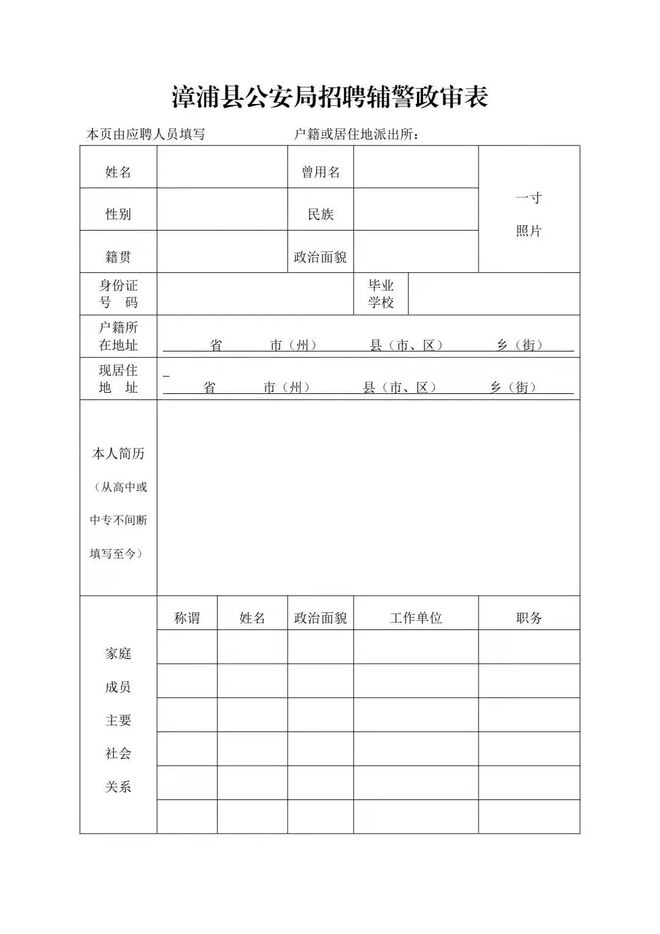 漳浦縣公安局最新招聘公告詳解